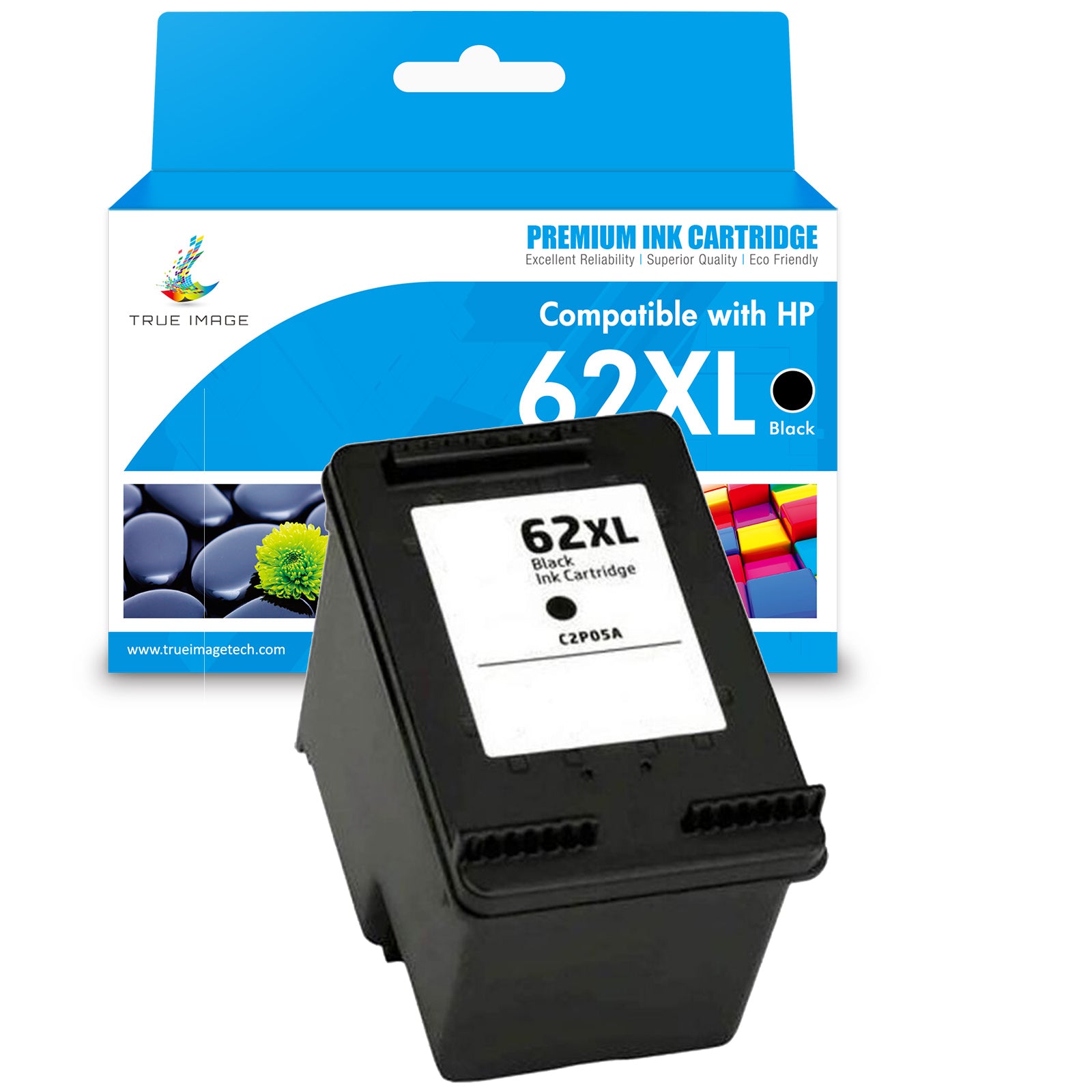 HP 62XL Black High Yield Ink (C2P05AN) - Lower Cost Option - LD