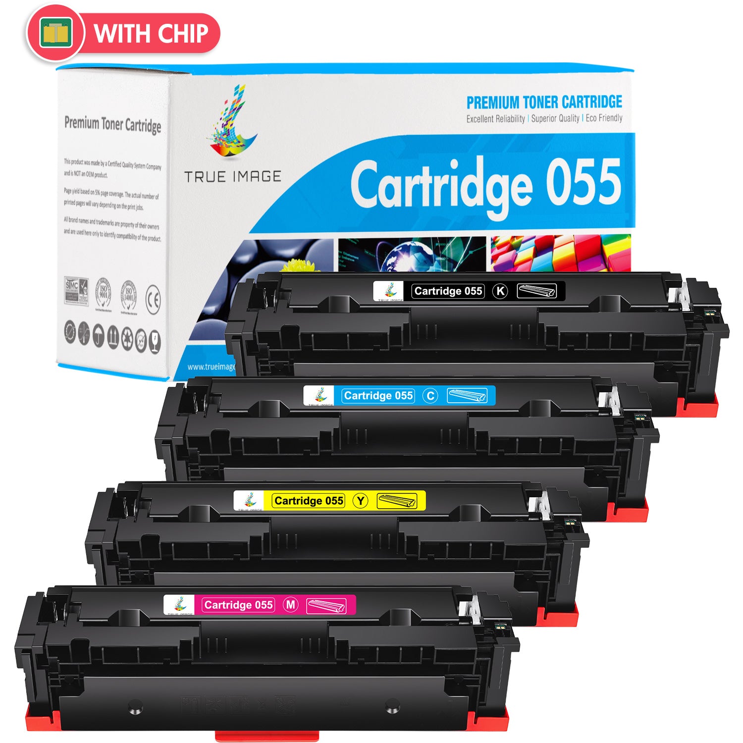 Canon 055 Toner Compatible With Chip, Canon Cartridge 055 CRG-055 Set Canon 055 Toner Compatible With Chip, Canon Cartridge 055 CRG-055 Set