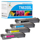 Compatible Brother TN635XL Toner Cartridge Combo Pack | TN635XLBK/C/M/Y - High Yield
