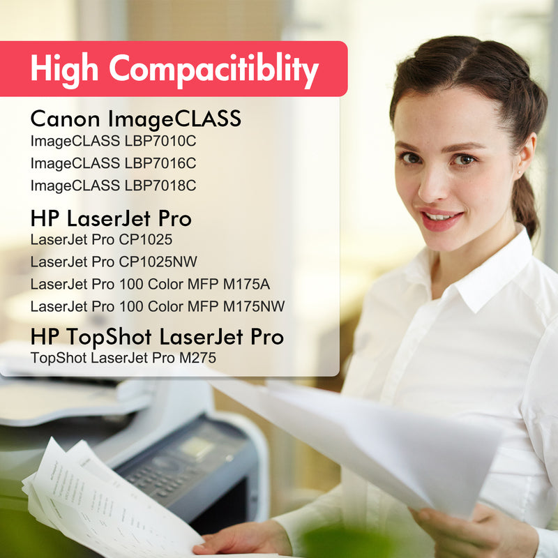 New Compatible HP 126A Toner CE310A/CE311A/CE312A/CE313A 4-Pack