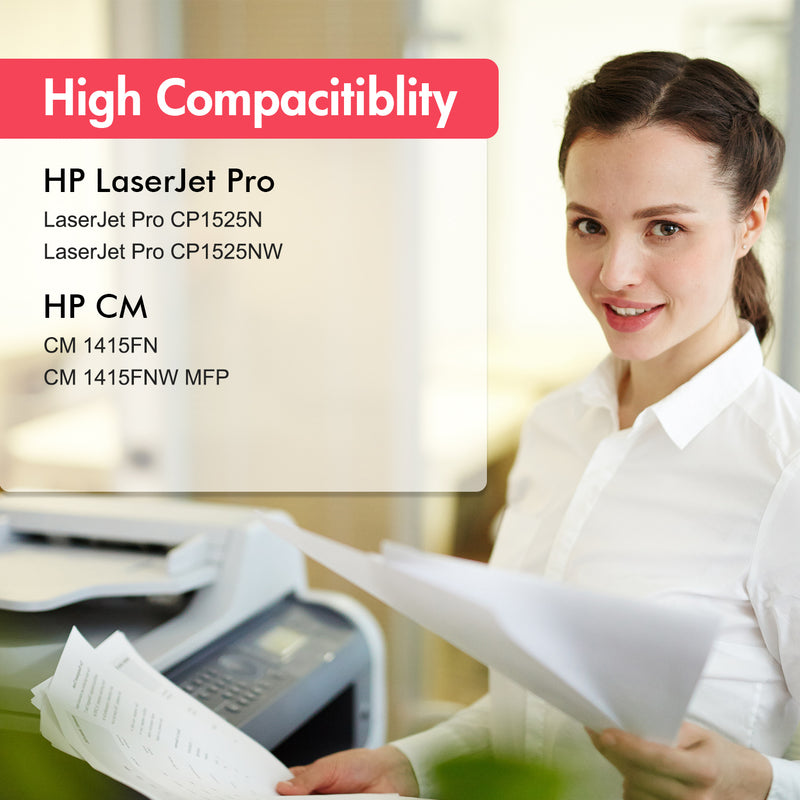 CE321A - Compatible HP 128A Cyan Toner Cartridge - 1,300 Pages