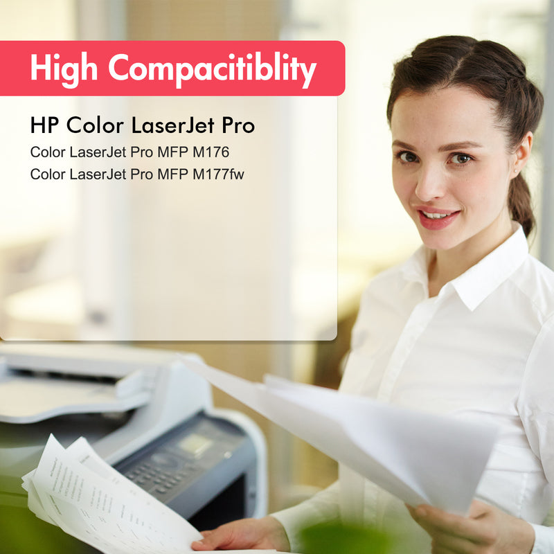 Compatible HP 130A Toner (CF350A/CF351A/CF352A/CF353A) 4-Pack