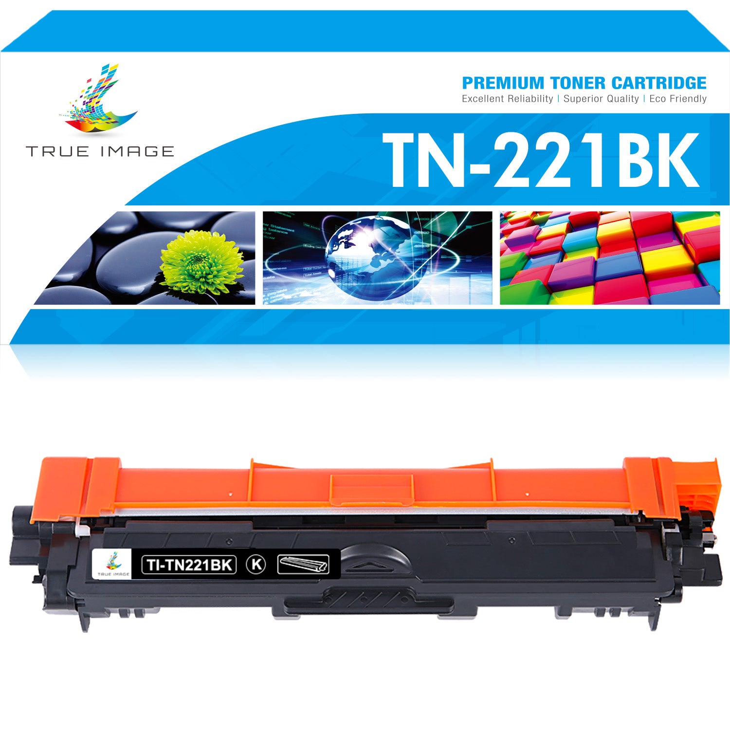 Brother Genuine TN221BK, TN221C, TN221M, TN221Y 4-Color Toner Cartridge  Set, Black Cyan Magenta & Yellow, TN221