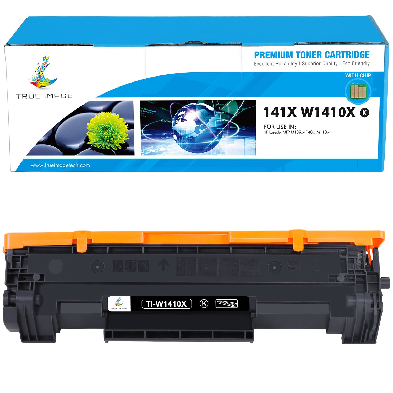 Compatible HP 141X W1410X Black Toner Cartridge - With Chip - Economical  Box - 2/Pack