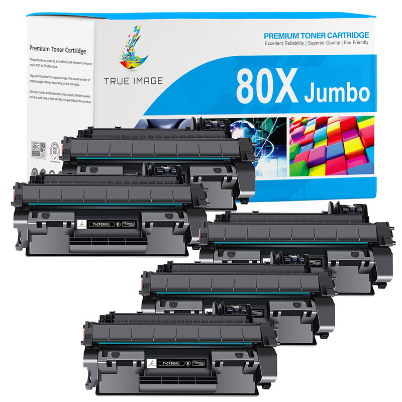 HP 80X jumbo black toner 5 pack