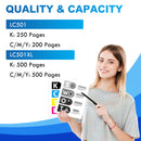 Brother MFC-J1360DW Ink - Compatible Brother LC501 LC501XL Ink Cartridges