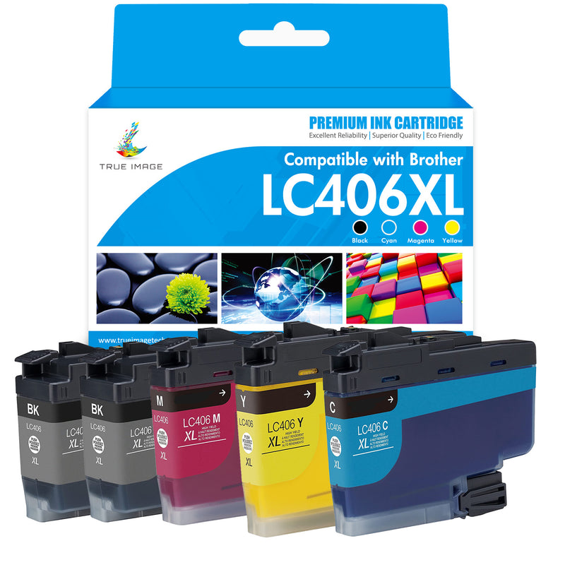 Compatible Brother LC406 LC406XL Ink Cartridge Multi-Pack | With Smart Chip