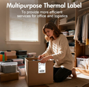 4 x 6 Inch Direct Thermal Shipping Labels - 500 Fanfold Labels/Stack - Compatible for Zebra, Rollo, True Image Printers (Commercial Grade)