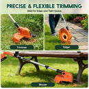 3-in-1 Battery Weed Trimmer & Cordless String Trimmer, Lightweight Grass Trimmer with 2 x 2000mAh Batteries & Charger, 12-Inch Cutting Width for Small Yards