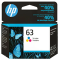 Original HP 63 Tri-color Ink Cartridge - Works with DeskJet 1112, 2130, 3630; Envy 4510, 4520; OfficeJet 3830, 4650, 5200