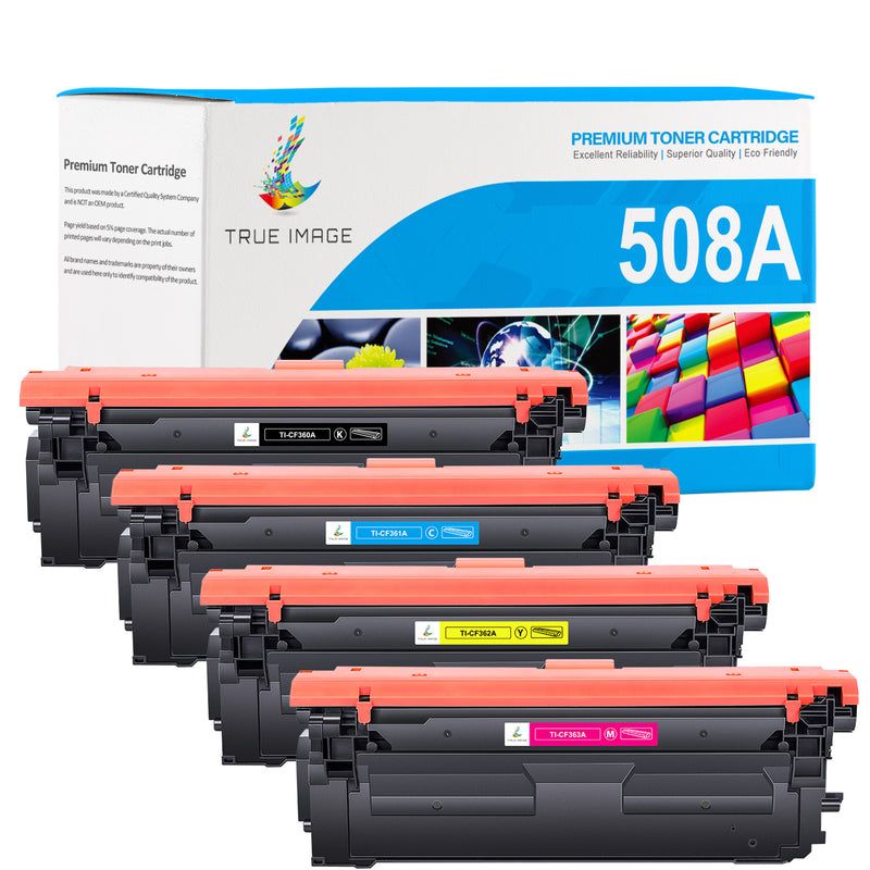 HP 508A toner cartridges 4-pack