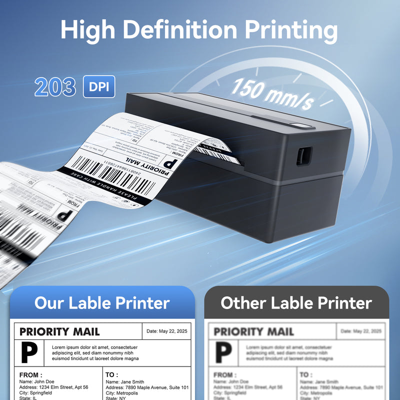 True Image TY813 Thermal Shipping Label Printer 4x6 - USB & Bluetooth Compatible