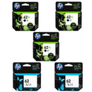 Original HP 62 62XL Black & Tri-Color Ink Cartridges - Works with HP Envy 5540, 5640, 5660, 7640, OfficeJet 5740, 8040, OfficeJet Mobile 200, 250