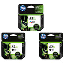 Original HP 62 62XL Black & Tri-Color Ink Cartridges - Works with HP Envy 5540, 5640, 5660, 7640, OfficeJet 5740, 8040, OfficeJet Mobile 200, 250