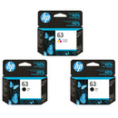 Original HP 63 63XL Ink Cartridges - Works with DeskJet 1112, 2130, 3630; Envy 4510, 4520; OfficeJet 3830, 4650, 5200