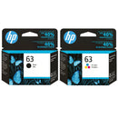 Original HP 63 63XL Ink Cartridges - Works with DeskJet 1112, 2130, 3630; Envy 4510, 4520; OfficeJet 3830, 4650, 5200