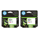 Original HP 63 63XL Tri-color Ink Cartridge - Works with DeskJet 1112, 2130, 3630; Envy 4510, 4520; OfficeJet 3830, 4650, 5200
