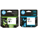 Original HP 63 63XL Ink Cartridges - Works with DeskJet 1112, 2130, 3630; Envy 4510, 4520; OfficeJet 3830, 4650, 5200