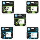 Original HP 63 63XL Ink Cartridges - Works with DeskJet 1112, 2130, 3630; Envy 4510, 4520; OfficeJet 3830, 4650, 5200