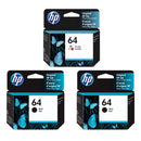 Original HP 64 64XL Ink Cartridges - Works with HP Envy Inspire 7250e, 7950e; Envy Photo 6200, 7100, 7200, 7800, 7900; Tango Series