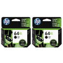 HP 64XL black ink cartridge 2pk