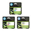 Original HP 910XL Cyan/Magenta/Yellow Ink Cartridges - High Yield - 3 Packs