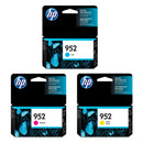 Original HP 952 Cyan/Magenta/Yellow Ink Cartridge - 3 Packs