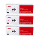 Original Canon 054 Yellow, Cyan, Magenta Toner Cartridges