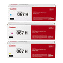Original Canon 067 067H Yellow, Cyan, Magenta Toner Cartridges