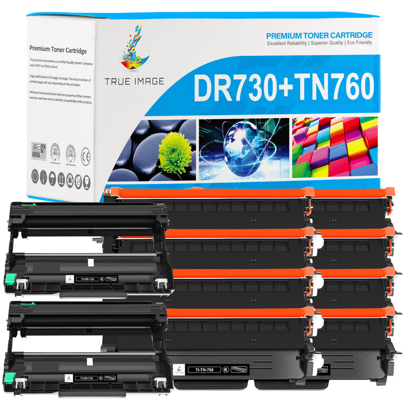 Brother DR730 Drum Unit & TN760 Black Toner Cartridge