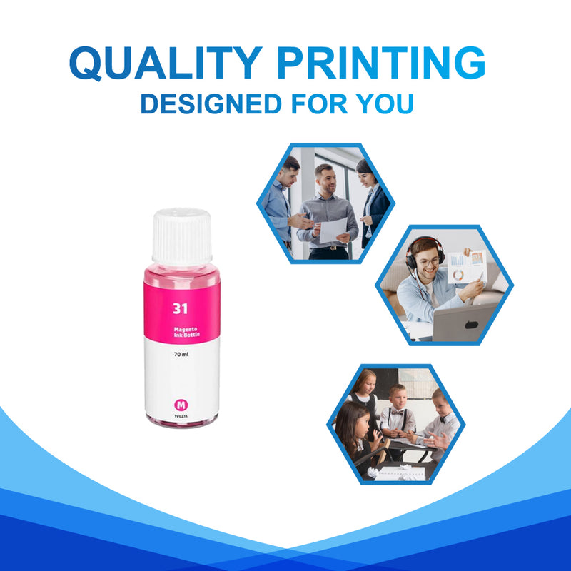 Compatible HP 31 Magenta Ink Cartridge (1VU27AN) - Standard Yield