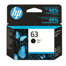 Original HP 63 Black Single Ink Cartridge - Works with DeskJet 1112, 2130, 3630; Envy 4510, 4520; OfficeJet 3830, 4650, 5200