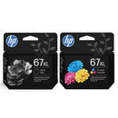 Original HP 67XL High Yield Ink Cartridges - Replace HP 67/ 67XL