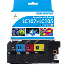 Brother LC107 toner cartridges 4-pack
