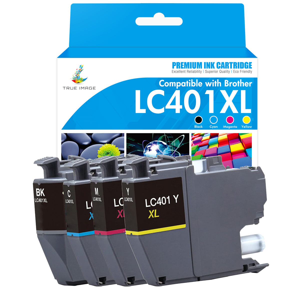Upsek LC401XL - Cartucce d'inchiostro compatibili con cartucce d'inchiostro Brother LC401 XL, compatibili con stampanti Brother MFC-J1010DW MFC-J1012DW MFC-J1170DW (nero, ciano, magenta, giallo, 4 Upsek LC401XL - Cartucce d'inchiostro compatibili con cartucce d'inchiostro Brother LC401 XL, compatibili con stampanti Brother MFC-J1010DW MFC-J1012DW MFC-J1170DW (nero, ciano, magenta, giallo, 4