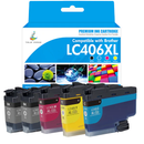 Brother MFC-J4335DW Ink Cartridges - Compatible LC406 LC406XL Ink Set