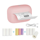 F2 Printer (pink） + 9 rolls mixed paper