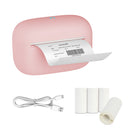 F2 Printer (pink） + 3 rolls white paper