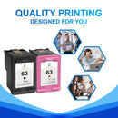 Compatible HP 63 (Firmware Safe) Ink Cartridge - Combo Pack