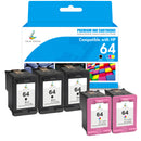 Compatible HP 64 (Firmware Safe) Ink Cartridge - Combo Pack