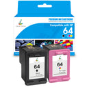 Compatible HP 64 (Firmware Safe) Ink Cartridge - Combo Pack