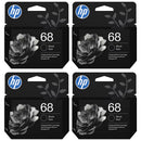 Original HP 68 Black Ink Cartridge - Works with Envy 6100e, 6500e Series | 7FP21TN