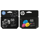 Original HP 68 Ink Cartridges Replace HP Ink 68 68e - Works with Envy 6155e 6555e 6100e 6552e, Deskjet 4355 2955