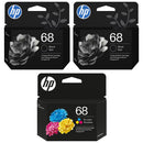 Original HP 68 Ink Cartridges Replace HP Ink 68 68e - Works with Envy 6155e 6555e 6100e 6552e, Deskjet 4355 2955