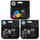 Original HP 68 Ink Cartridges Replace HP Ink 68 68e - Works with Envy 6155e 6555e 6100e 6552e, Deskjet 4355 2955