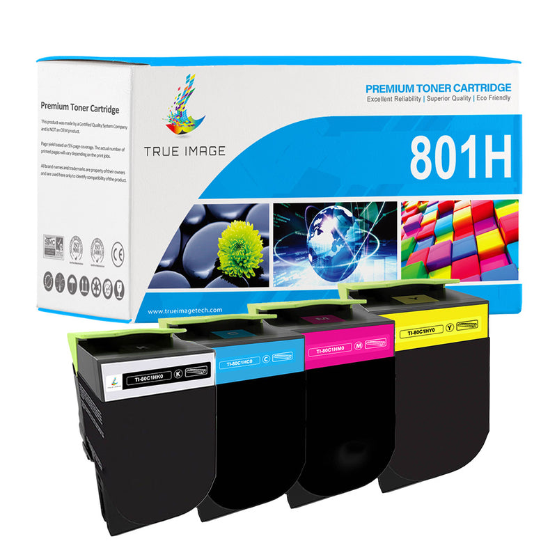 Lexmark 801H Toner Set - CX410/CX510 Toner - High Yield