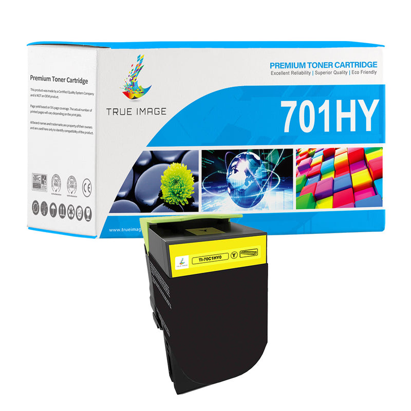 Lexmark 701HY Yellow Toner Cartridge (70C1HY0) - High Yield