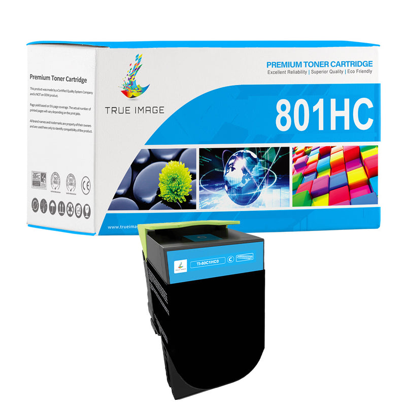 Lexmark 801HC Cyan Toner Cartridge (80C1HC0) - High Yield