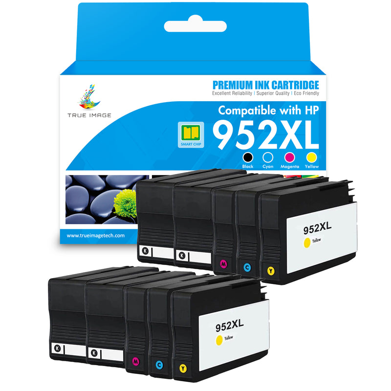 Compatible HP 952XL (Firmware Safe) Ink Cartridges Combo Pack (F6U19AN) | With Upgraded Chip