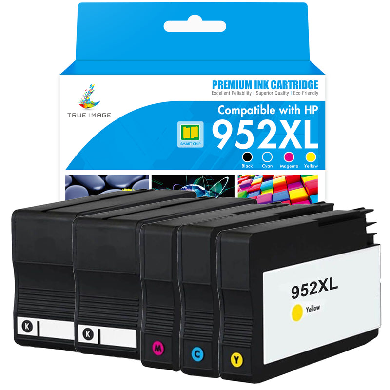 Compatible HP 952XL (Firmware Safe) Ink Cartridges Combo Pack (F6U19AN) | With Upgraded Chip
